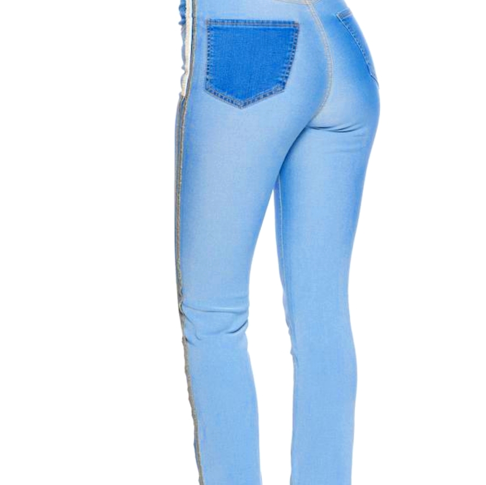 Slim Straight Reversed High Rise Jeans